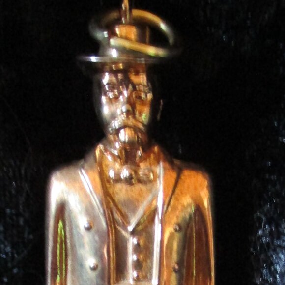 Vintage Jack Daniel Metal Pendant Figure Stamped 1850-1911 Collectible Miniature - Picture 1 of 4